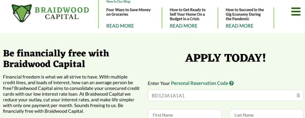 Braidwood Capital Review: A Debt Consolidation Deal With The Devil 3 Braidwood Capital BBB