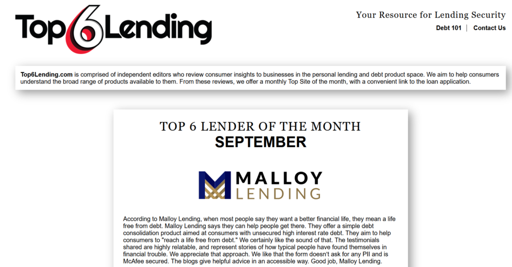 Malloy Lending Review: Debt Consolidation Scam Threatens Crixeo With Legal Action For Protecting Consumers & Exposing The Truth 3 Malloy Lending Top 6 Lending