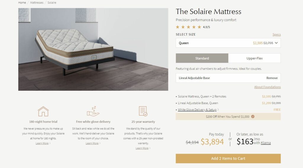 Solaire Mattress Review
