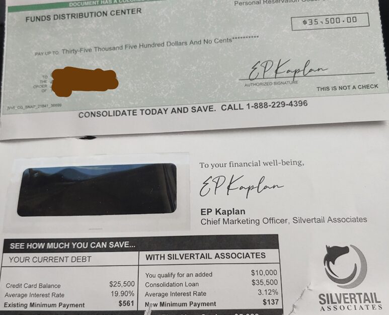 Silvertail Associates Review: Debt Consolidation Scam Sets Up New Web Site 2 Silvertail Associates Mail