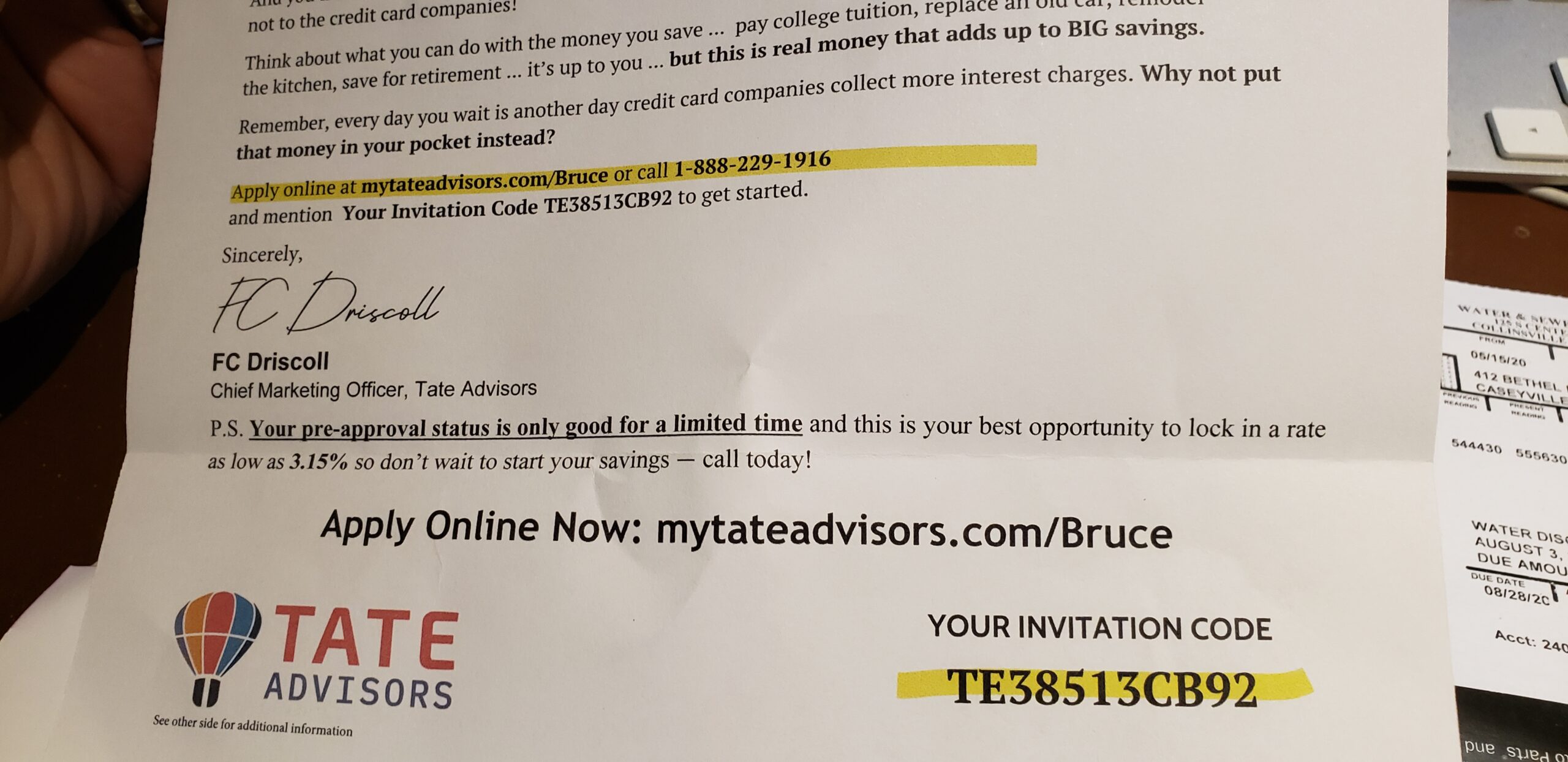 Tate Advisors Review: Credit Card Relief Scam Seems Like It Will Never End 1 mytateadvisors.com tate advisors
