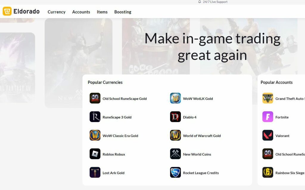 Review of Eldorado.gg: Trading in Video Game Gold and Making Money Online 1
